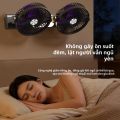 Quạt mini LINGYUE hai đầu, sạc USB, hoạt động êm ái, lưu lượng gió cao. 