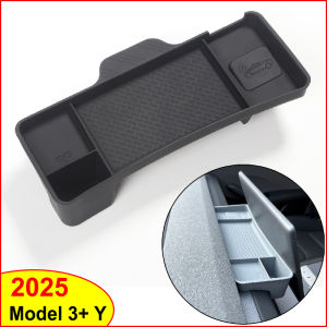 For Tesla Model Y Juniper 2025 Model 3 Highland 2024 Dashboard Storage Tray Silicone Center Console Screen Rear Phone ETC Box