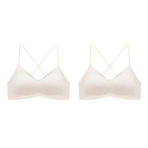 TONERCE | Cross-Back Seamless Summer Bra skin-colored
