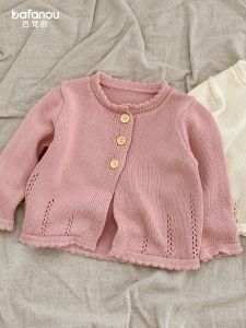 BAFANOU | New Lightweight Baby Girl Cotton Knit Cardigan