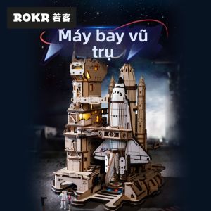 JINWUCHUANGYI | Adult Space Shuttle Model Wooden Building Blocks