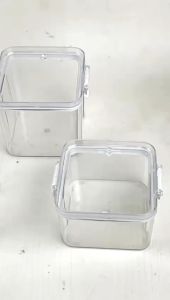 Kotak toples Penyimpanan Makanan Sebaguna Putih Kedap Udara Tempat Penyimpanan Cereal Toples Kotak Bening Kontainer