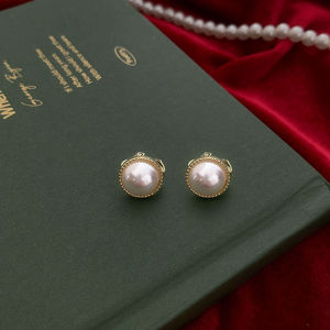 Elegant Pearl Imitation Earrings for Women Versatile Hong Kong Style Fashion Jewelry Fresh out Autumn 2022 Brand Yashuo