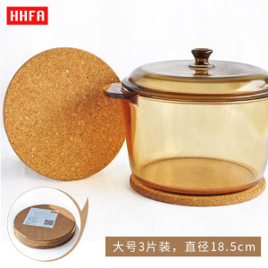 Large Thick HHFA Cork Pot Holder Wooden Dining Table Mat Heat Resistant High Temperature Proof Dish Plate Bowl Mat Kitchen Accessories