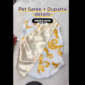 READY STOCK Pet Saree Deepavali Diwali 2025 Kurta Big Dog Cat Clothes Shirt Dress Baju Kucing Jantan