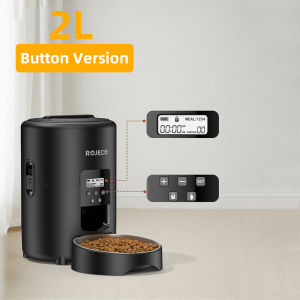 ROJECO | ROJECO Smart WiFi Automatic Pet Feeder 2L Cat Food Kibble Dispenser For Dog App Remote Control Auto Pet Feeder For Cat Supplies