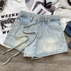 S-6XL Mini Skirt Plus Size Korean palda shorts Denim Skort Fashion A-Line skrits for Women