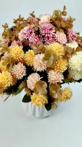 Bunga ubur mini cabang 5 hiasan dekorasi rumah wedding dendelion artificial murah imitasi -hiasan premium/bunga carnation rumah wedding