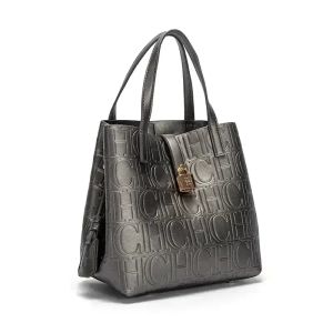 CH | CH Classic Fashionable Bucket Handbag Light Luxury Design New 2026 Large Capacity Tote Bag Letter PU Leather Bucket Bag