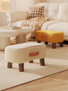 เก้าอี้สตูลขนาดเล็กสไตล์โมเดิร์นมินิมอล ใช้ในบ้าน วางวางเท้า วางข้างโซฟา ใช้เป็นโต๊ะกาแฟในห้องนั่งเล่น เก้าอี้เล็ก นุ่ม มีฟองน้ำ สำหรับเปลี่ยนรองเท้า