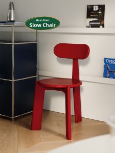 NANGUAHEZI | Vintage Red Solid Wood Luxury Home Dining Chair