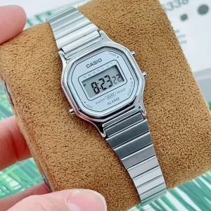 CA นาฬิกาผู้หญิง รุ่น LA-11WR สไตล์วินเทจ ทรง 8 เหลี่ยม สายนาฬิกา สแตนเลส ขนาด 24 มม ฟังชั่นครบ แถมกล่องคาสิโอฟรี