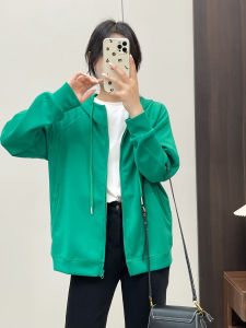 เสื้อแจ็คเก็ตมีฮู้ดผ้าฝ้ายสำหรับผู้หญิง ฤดูใบไม้ผลิ 2025 ทรงหลวม ทรงหลวม แขนยาว ปกติ ปกติ แขนยาว ปกติ ปกติ