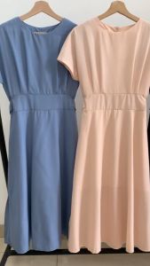 Korea Dress Import / Melody Simple Side Slit 2in1 Dress