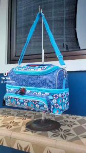 Tas Bekal Motif Lego - Lunch Bag Foil Tas Selempang - Tas Rantang Makanan - Tas Bekal Mixue - Tas Bekal Sekolah Anak - Tas Bekal Motif Lego