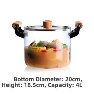 Heat Resistant Glass Soup Pot