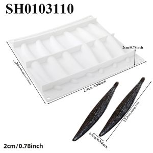 Khuôn Làm Bánh Silicon Thiết Kế Hình Quả Vani Chất Liệu An Toàn Thực Phẩm Dùng Làm Bánh Mousse Sôcôla Fondant 1/6/10 Ô Dụng Cụ Làm Bánh Tráng Miệng