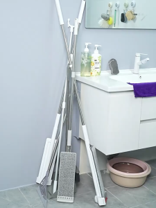 SR99. Orpdro Penyusun Rak Alat Pembersih Dapur Bilik Sedut yang Kuat  Powerful Suction Cup Mop Holder Bathroom Kitchen Cleaning Tool Rack Organizer