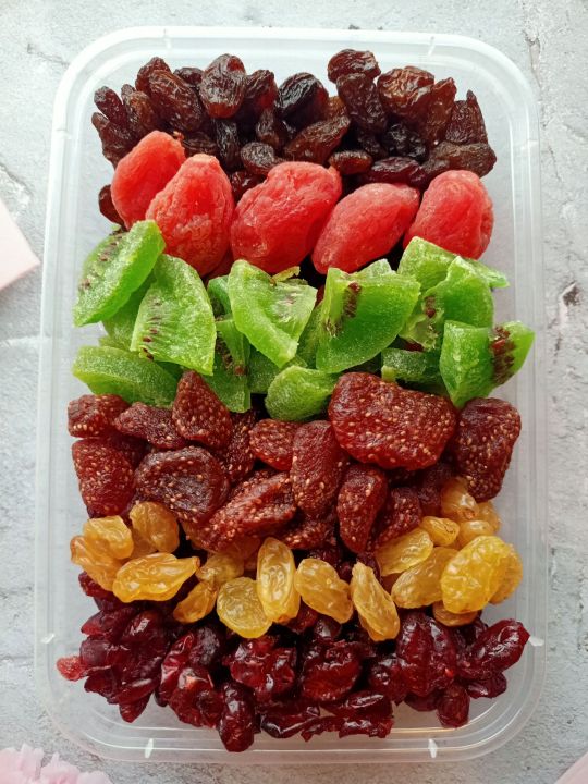 🔥🔥ผลไม้รวม 6 ชนิด อบแห้ง🔥🔥 สตอเบอรี่ 🍓แครนเบอร์รี่🍒 กีวี 🥝 ลูกเกดดำ🍇 ...