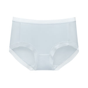 Antibacterial Ice Silk Womens Underwear Ultra-Thin Cooling Lace Triangle Pants Mid-Waist Seamless Comfortable Briefs