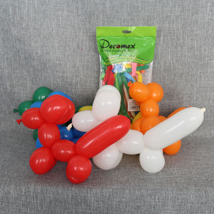 Decomex 360 Long Balloons Cartoon Shape 50 Pieces per Pack Festival Celebration Latex Balloons Assorted Colors Living Room Decor