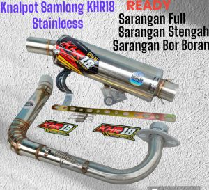 Knalpot Samlong KHR18 Beat Vario Scoopy Genio Mio nmax pcx160 Pcx150 aerox Stainless inlet 38