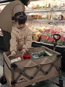 Naturehike (Qingying) Foldable Trolley Outdoor Camping Trolley Folding Cart Picnic Quick Dismantling Carts Portable Wagon