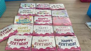 Balon Paket Huruf Happy Birthday Ulang Tahun - Satu Set Tulisan Happy Birthday (Gifts Home) - Cek Stok/Warna/Ukuran - Bisa Custom