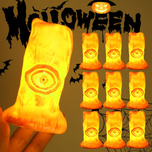 หลอดไฟ LED ดวงตาสีเลือดสำหรับวันฮาโลวีนโคมไฟเทียนไขเรืองแสงสยองขวัญอุปกรณ์ตกแต่งรูปแบบปาร์ตี้