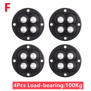 New 4Pcs Self Adhesive Mute Ball Pulley Universal Wheel Load 200Kg Furniture Casters Wheels Stainless Steel Wheel 360° Rotation