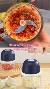 Máy xay mini đa năng không dây - Máy xay thịt tỏi ớt rau củ mini cầm tay sạc tích điện