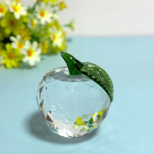 Crystal Apple Decoration Table Decoration Shiny Birthday Gift for Men Women Girlfriend Christmas Eve Gift