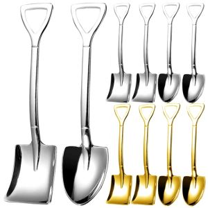 4PCS 304 Stainless Steel Watermelon Spatula Spoon Household Dessert Ice Cream Coffee Tea Spoon Kitchen Bar Tool