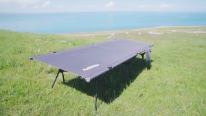 Naturehike XJC04 High Low Adjustable Folding Bed Outdoor Camping Portable Easy Assemble Sleeping Military Grade Cot Ultralight Heavy Duty 7075 Aluminum Alloy Oxford Load up to 150kg Foldable with Storage Bag Nature Hike Black Khaki