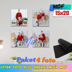 cetak foto 6R plus bingkai paket 4 foto