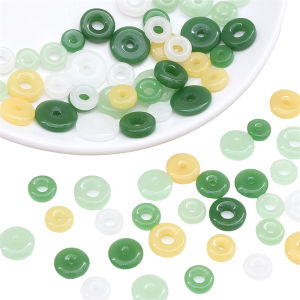 10 cái đầy màu sắc pha lê thủy tinh ngọc bích giả hạt Ping an khóa trang sức hạt cho Hoa Tai Vòng Cổ Vòng tay tự làm Phụ kiện làm đồ trang sức