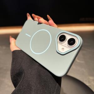 แม่เหล็กไร้สายชาร์จสําหรับMagsafeสําหรับiPhone 16 15 14 Plus 13 12 11 Pro Max iPhone XS XR IPhone 7 8 โทรศัพท์กลับครอบคลุม