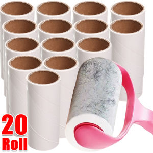 10/20Roll Sticky Dust Paper Replacement / Sticky Roller Sticky Dust Paper / Handheld Tissue Roll Brush / Hair Clothes Lint Remover / Tearable Adhesive Lint Brush