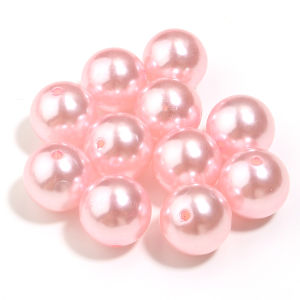 10-1000pcs/lot 3-20mm Pink ABS Imitation Pearl Beads Loose Spaced Round Beads For DIY Charms Bracelet Necklace Jewelry Wholesale