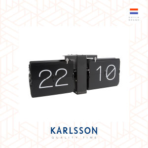 Karlsson Flip clock No Case black matt black stand (Table/Hanging)   [Ready Stock] Flip Clock Table clock Modern Luxury for Living Room Home Decor
