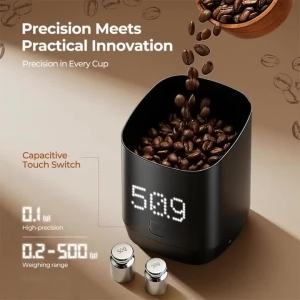 Electronic Coffee Scale Dosing Cup with Digital Display USB Rechargeable Measuring Cup Kitchen Barista Tool Espresso Accessories