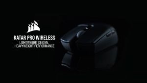 Corsair Katar Pro Wireless Gaming Mouse (Lightweight / 10K DPI / Dual Connection / 6 Programmable Buttons)