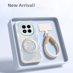 Dopamine Bear Stand Holder North Tree Suitable for Redmi Note14 Pro+ Mobile Phone Case 13R New Model 13 Women 12 Ring 12 pro Protective Case 11E Lanyard 11 pro Anti-Fall E Full 10