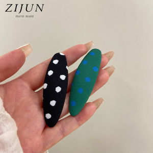 ZIJUN | Kẹp Mỏ Vịt Họa Tiết Chấm Bi Cổ Điển