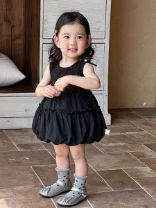 Korean Style Baby Girl Romper Skirt Thin Vest Style Bloomer Summer Clothes for Infants And Toddlers Cotton Polyester Material
