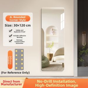 Loolecondera | High Definition Self-Adhesive Soft Wall Mirror for Full Body