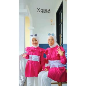FALIHA by Aqiela Muslim House Top Couple Mom and Kids Baju Set Keluarga Baju kembar Ibu dan anak baju couple ibu dan anak perempuan one set couple ibu anak perempuan Seragam Keluarga Baju Couple Baju Keluarga