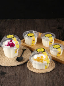 ถ้วยพุดดิ้งแบบใช้แล้วทิ้งถ้วยโยเกิร์ตเยลลี่สำหรับนมคู่ถ้วยพลัมหิมะชีสเค้กข้าวโพดขนาดเล็ก