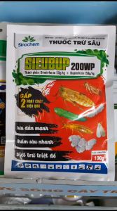 SIEUBUP 200WP gói 100gram thành phần Dinotefuran & Buprofezin T r.ị rầy xanh rệp sáp rầy phấn trắng bọ trĩ rầy nâu chổng cánh rầy mềm bọ nhẩy bọ xít muỗi…
