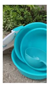 Bát chộn mồi câu cá + 1 gáo có nắp đậy cao cấp